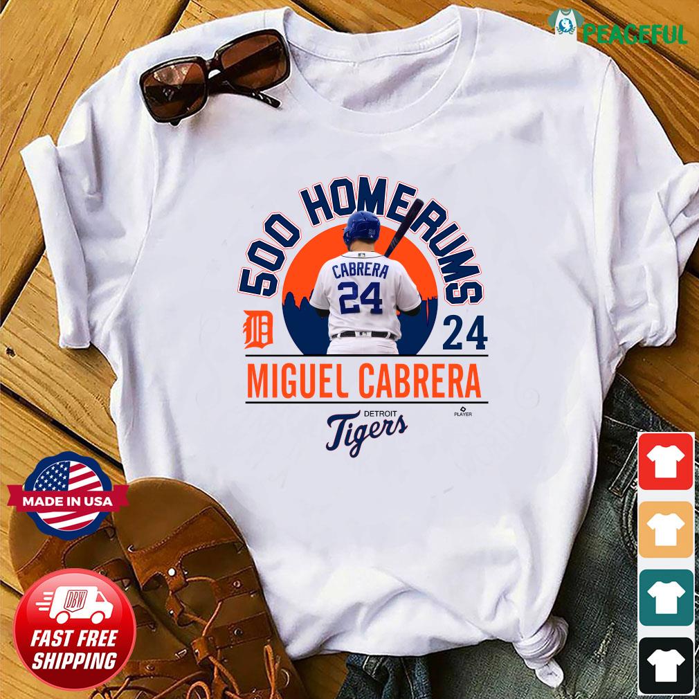 Official Miguel Cabrera 24 MLB 500 Home Run Detroit Tiger shirt