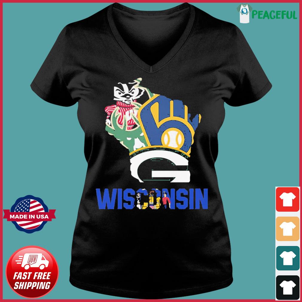 Wisconsin Badgers Packers Marquette Golden Eagles Milwaukee Brewers  Admirals Bucks shirt, hoodie, sweater, long sleeve and tank top