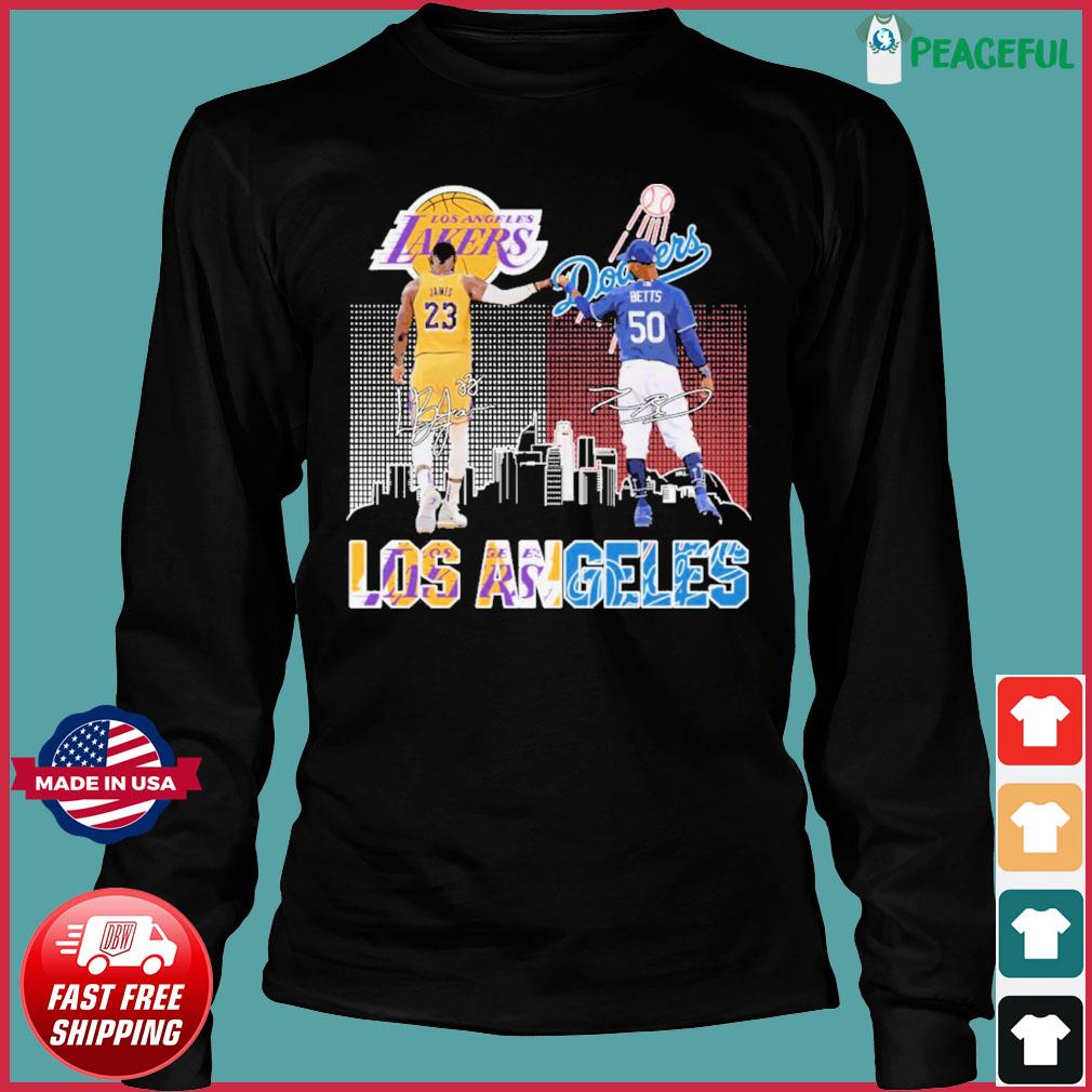 Official LA Lakers Lebron James And LA Dodgers Mookie Betts Of Los