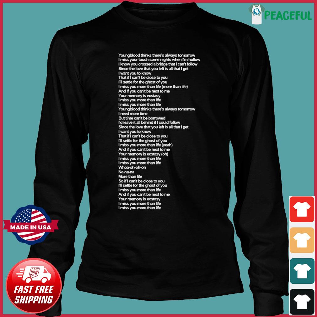 Justin Bieber ghost lyrics I shirt, hoodie, sweater and long sleeve