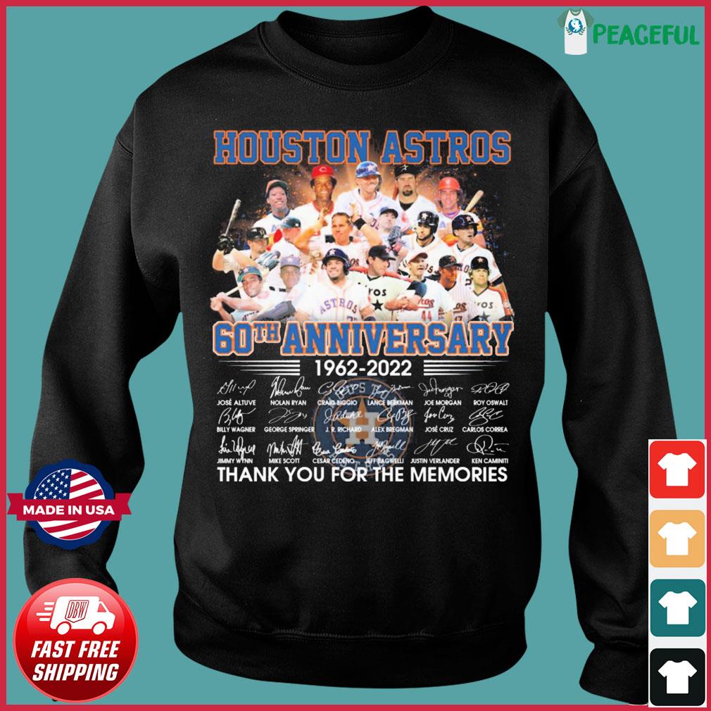 Houston Astros 60th Anniversary 1962 2022 Signatures Thank You For
