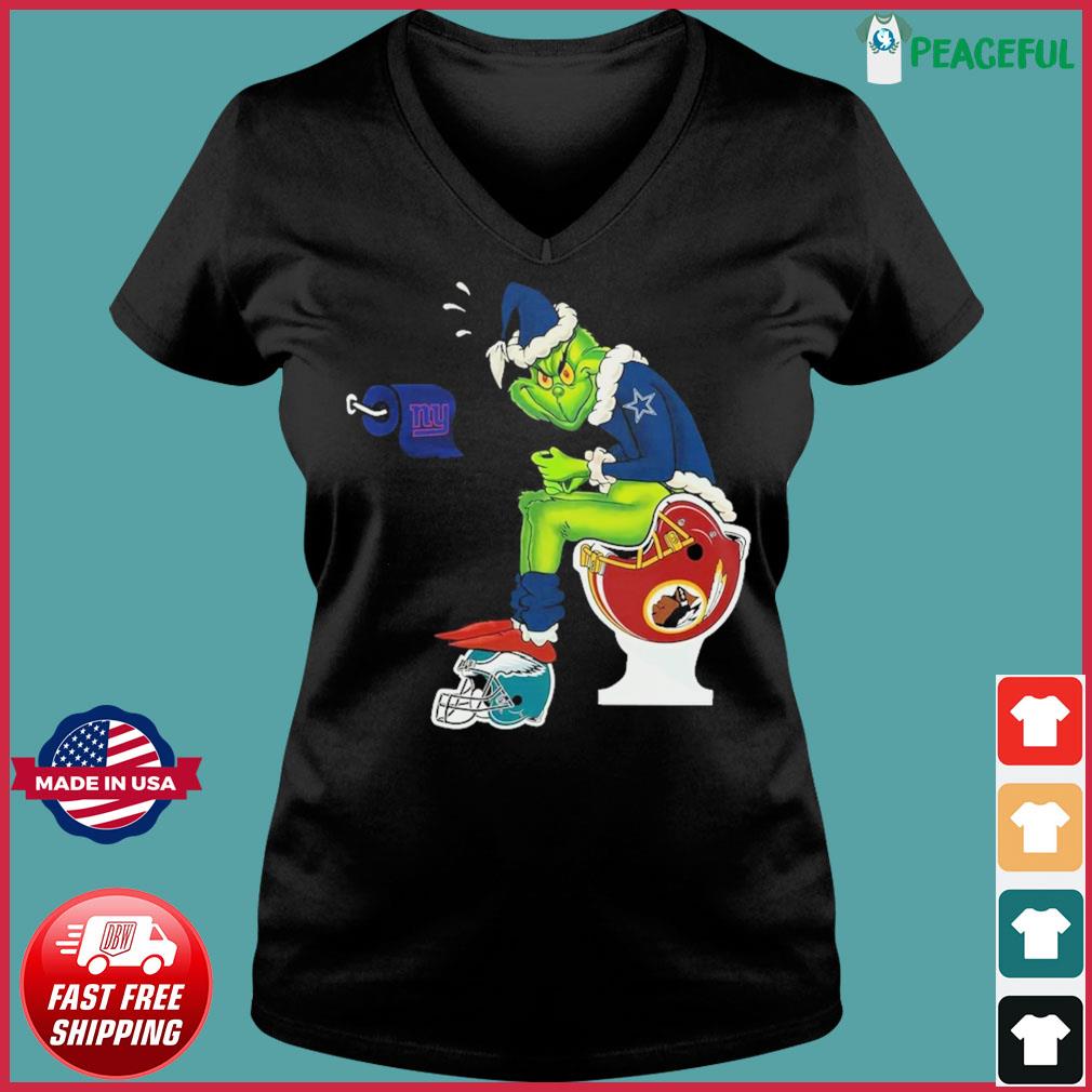 Official The Grinch Dallas Cowboys Shitting On Toilet Washington Redskins  And Other Teams New York Giants Christmas 2021 shirt, hoodie, sweater, long  sleeve and tank top