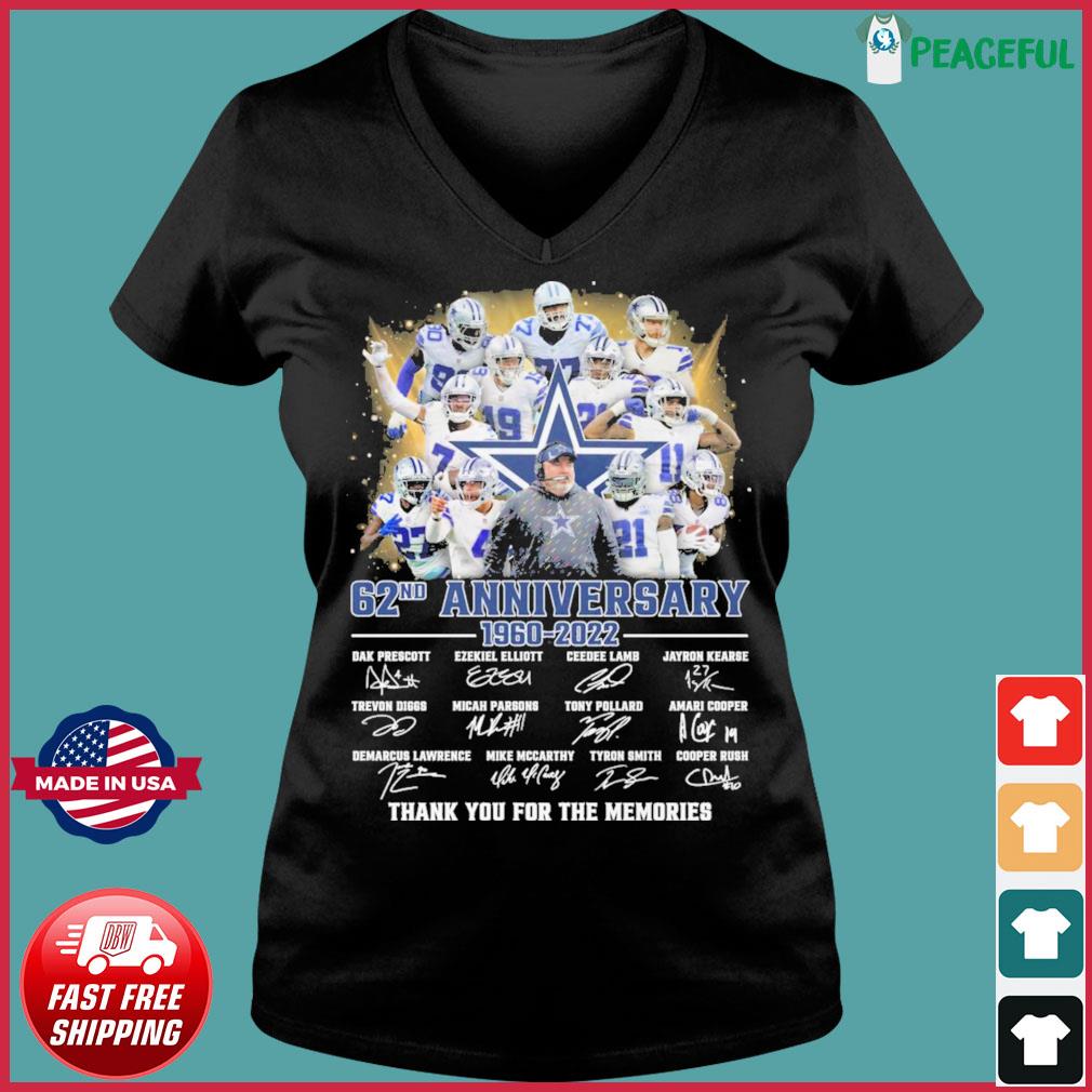 The Cowboys 62 Aniversary 1960-2022 Gift Men Women Fan T-Shirt S-3XL