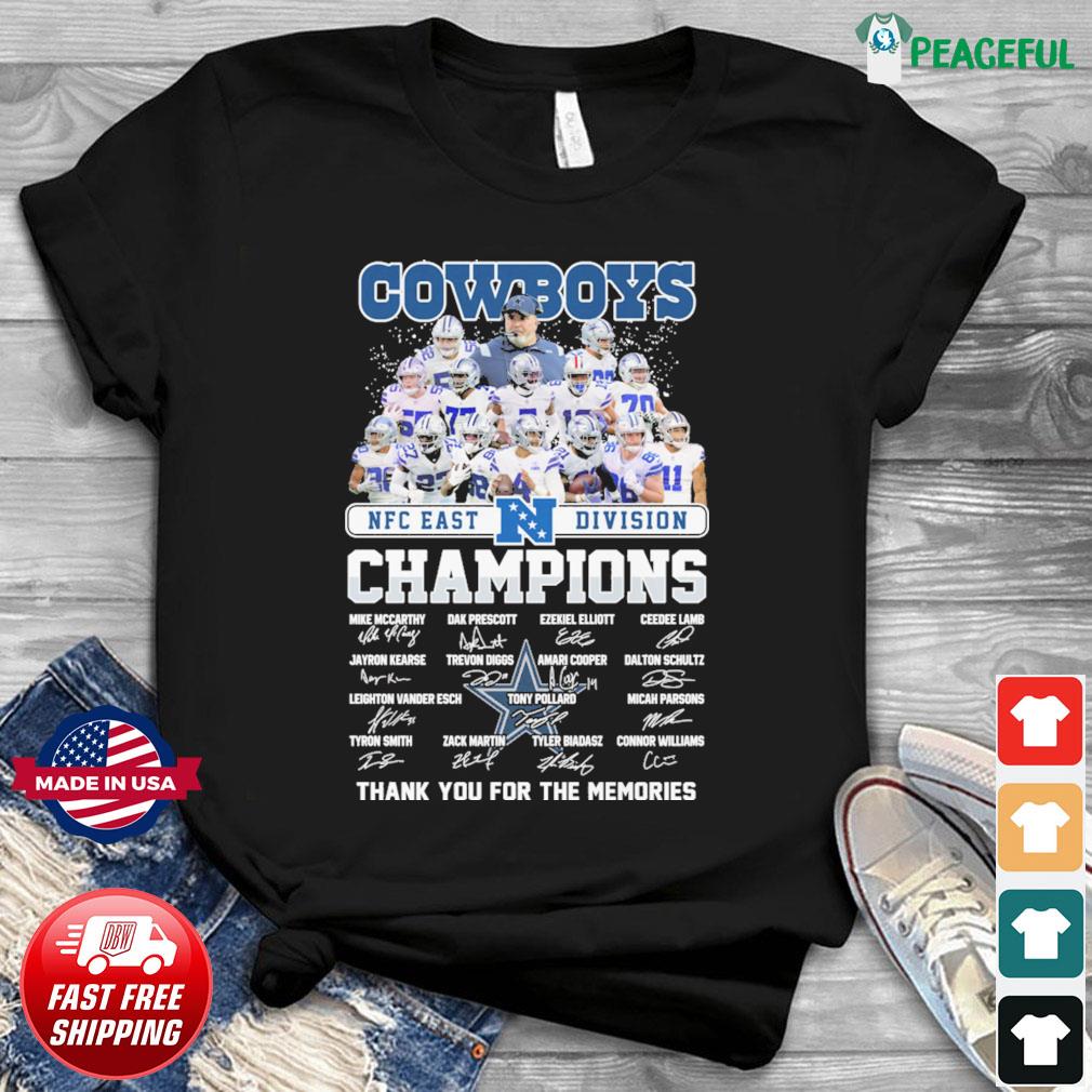 Dallas Cowboys 2021 NFC Champions Signatures Thank You For The