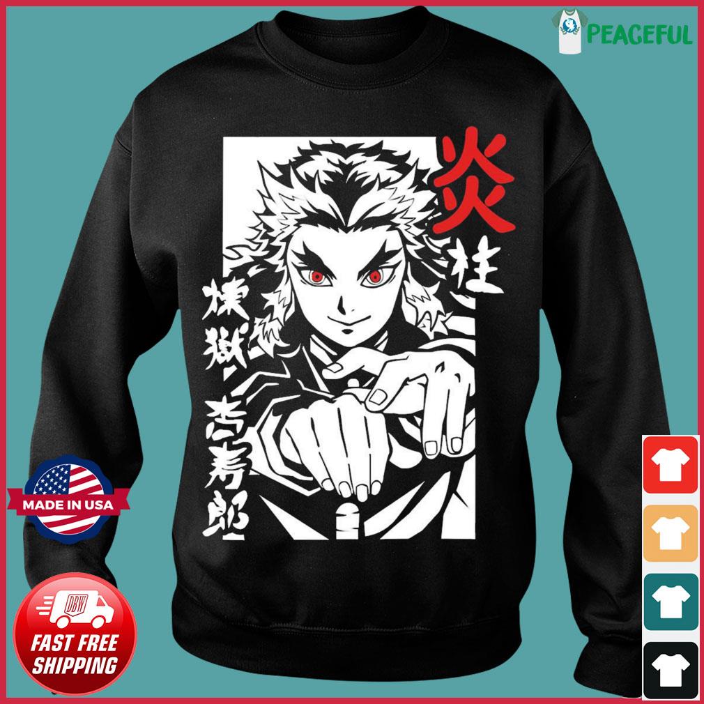 Rengoku Demon Slayer Kyojuro Fire Graphic Anime TShirt