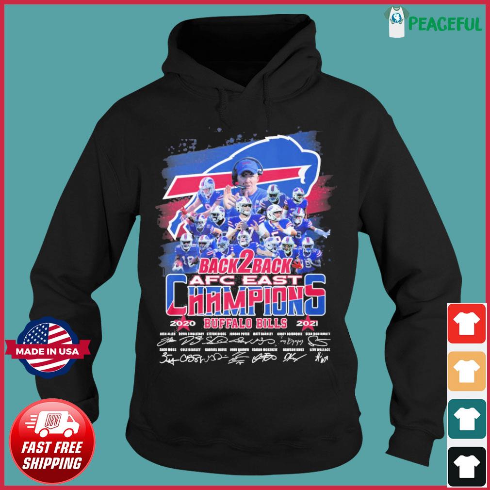 Buffalo Bills back to back AFC east champions signatures shirt, hoodie,  sweater, long sleeve and tank top