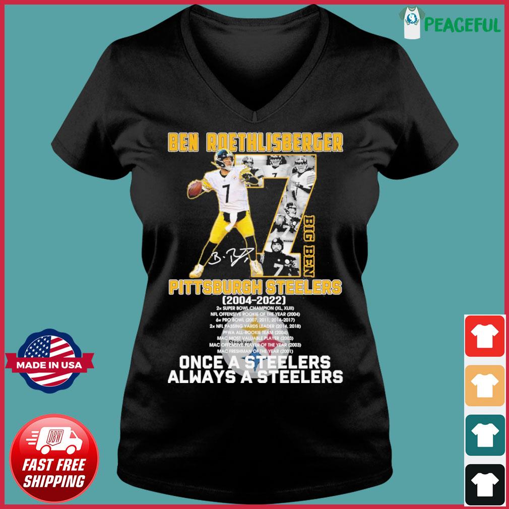 Pittsburgh Steelers 07 Ben Roethlisberger one last time shirt, hoodie,  sweater and v-neck t-shirt