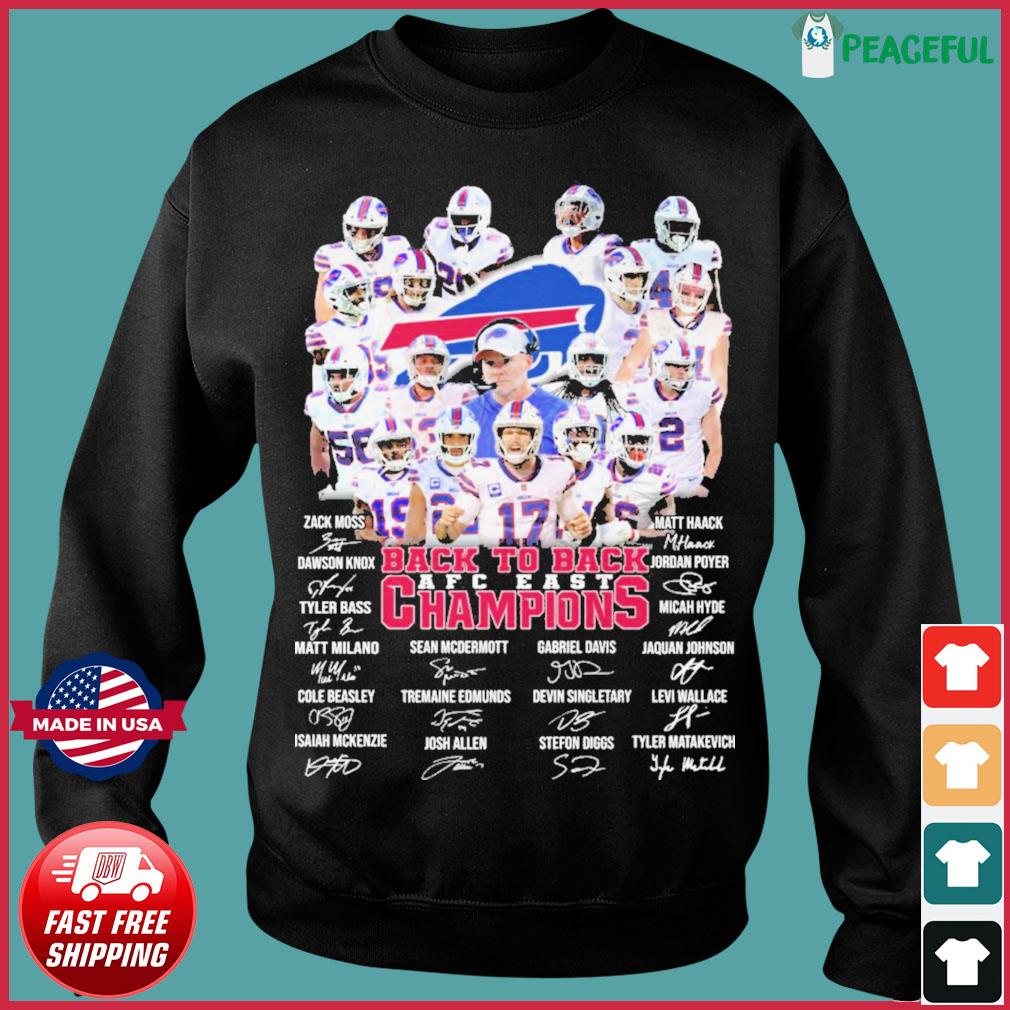 Official back To Back To Back Afc East Champions Buffalo Bills 2022 T-shirt  - 2020 Trending Tees