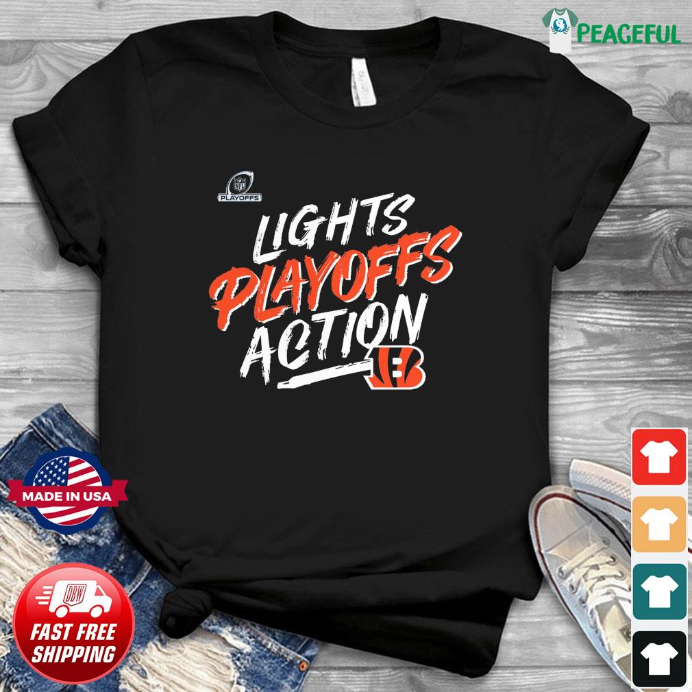 Cincinnati Bengals 2021 Nfl Playoffs Bound Lights Action Unisex T