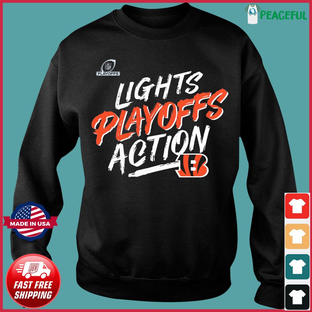 Cincinnati Bengals 2021 Nfl Playoffs Bound Lights Action Unisex T