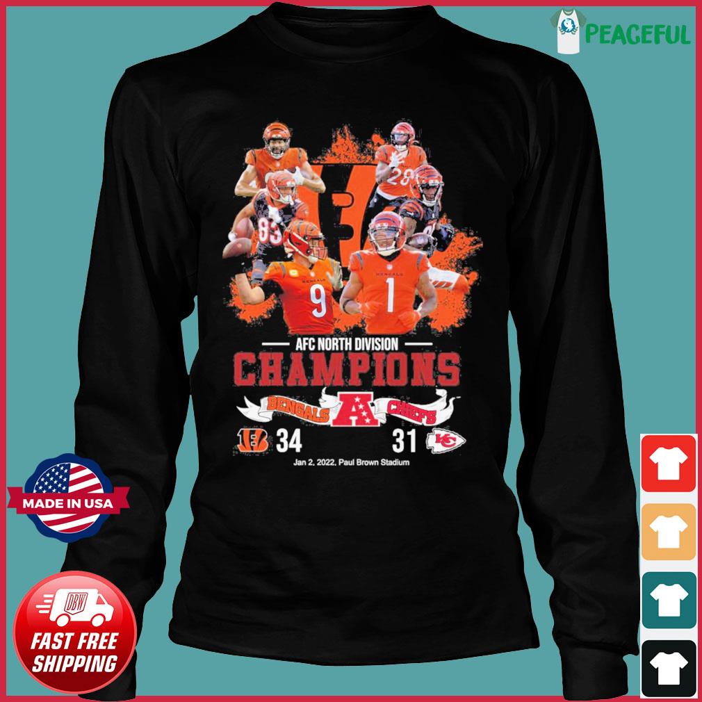 Cincinnati Bengals 2021 AFC North Division Champions Signatures T