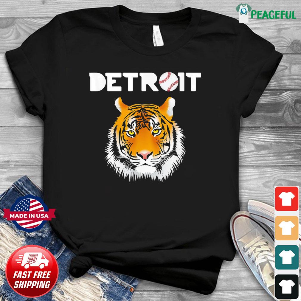  Distressed Tiger Mascot Tshirt Cool Detroit Tiger