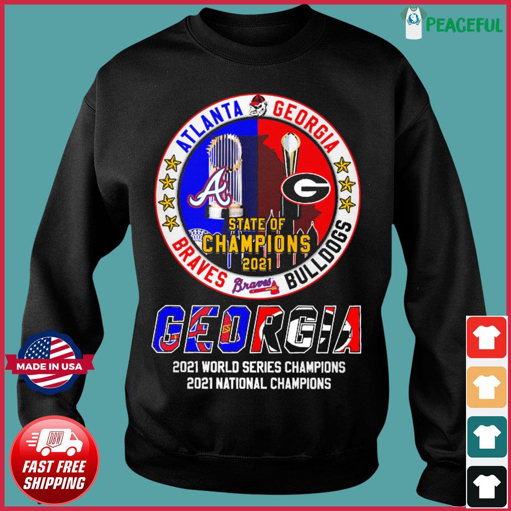 Official State of Champions 2021 Georgia And Braves T-Shirt