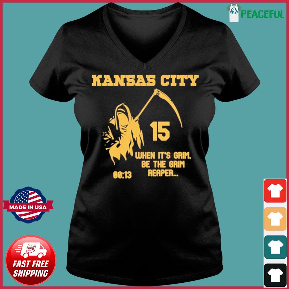 Kansas City Chiefs Patrick Mahomes when it's Grim be the Grim Reaper Death  shirt, hoodie, sweater, long sleeve and tank top