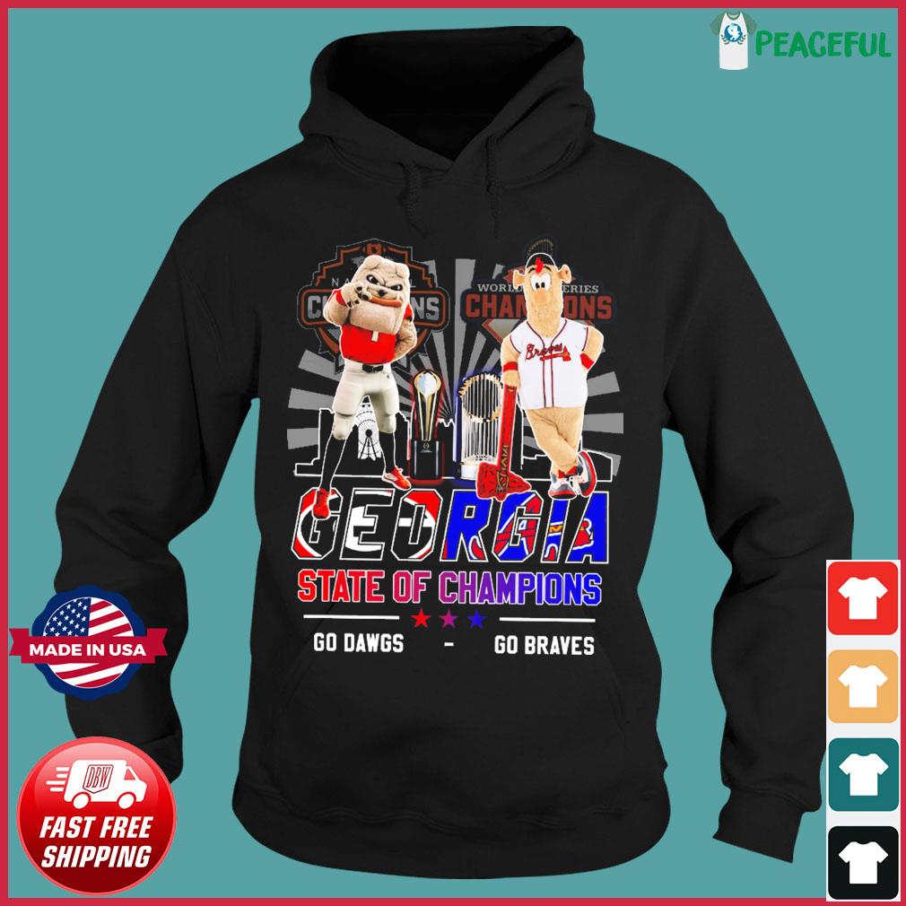 State Of Champs 2021 Hairy Dawg Georgia Bulldogs And Blooper Atlanta Braves  Of Georgia Sports Shirt, hoodie, sweater, long sleeve and tank top