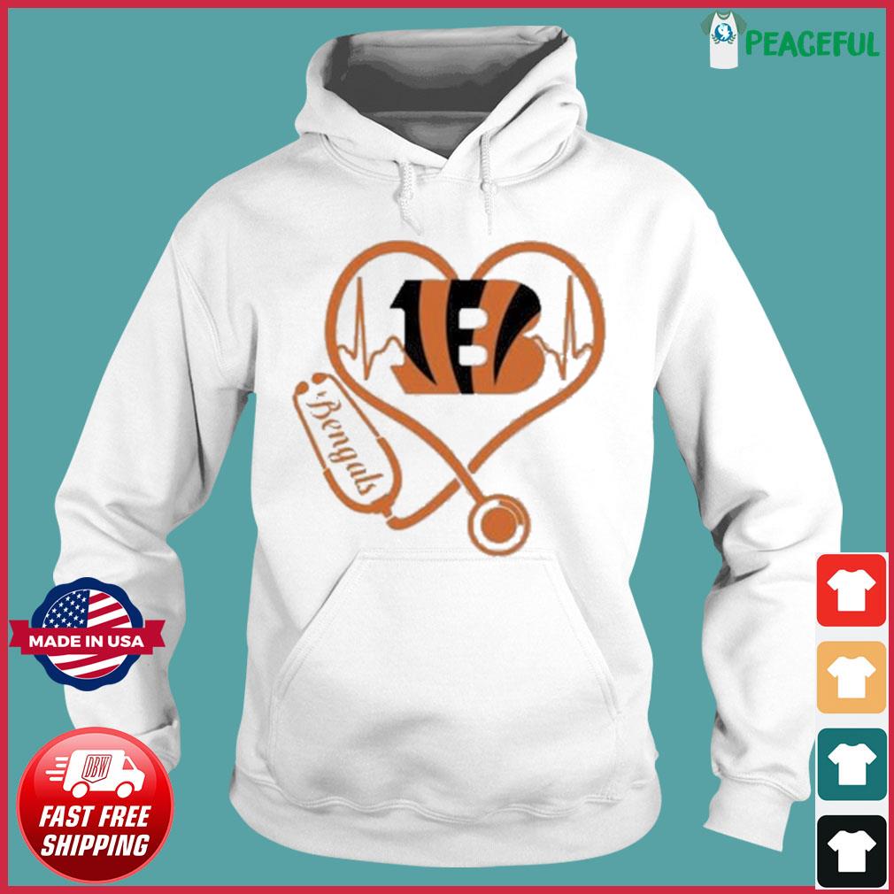 Love Bengals White Hoodie