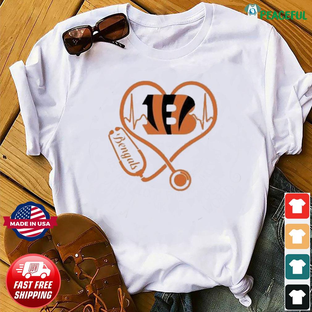 Nurse Love Cincinnati Bengals Heartbeat Shirt, hoodie, sweater, long sleeve  and tank top