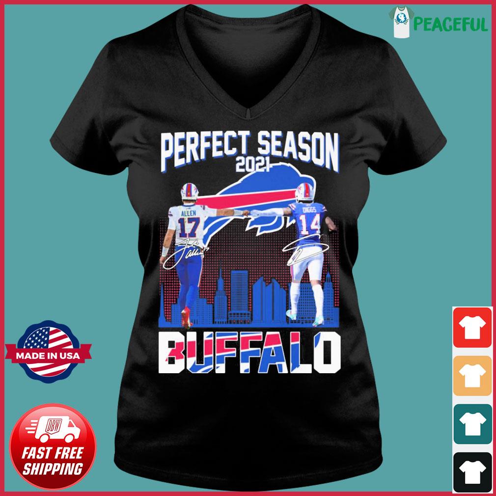 Buffalo Bills perfect season Josh Allen and Stefon Diggs signatures 2022  shirt, hoodie, longsleeve tee, sweater