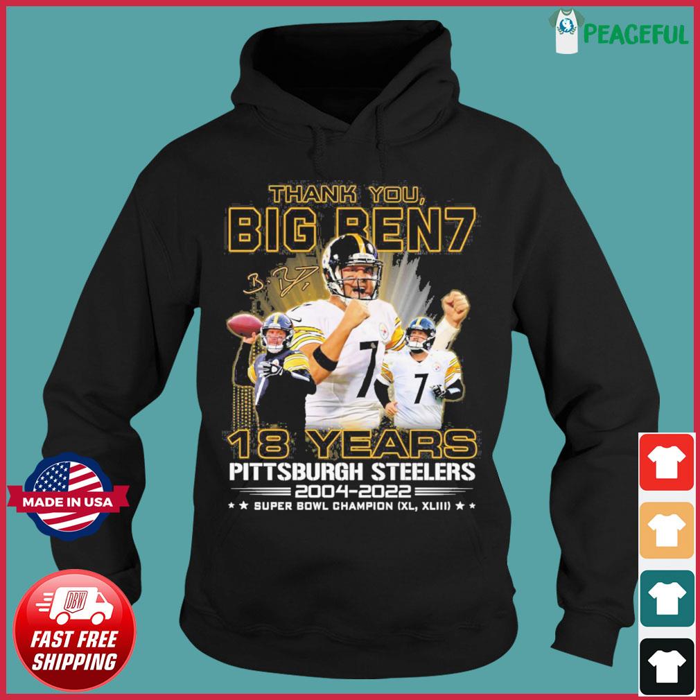 Ben Roethlisberger Pittsburgh 18 Years Thank You For The Memories Unisex T- Shirt - Teeruto