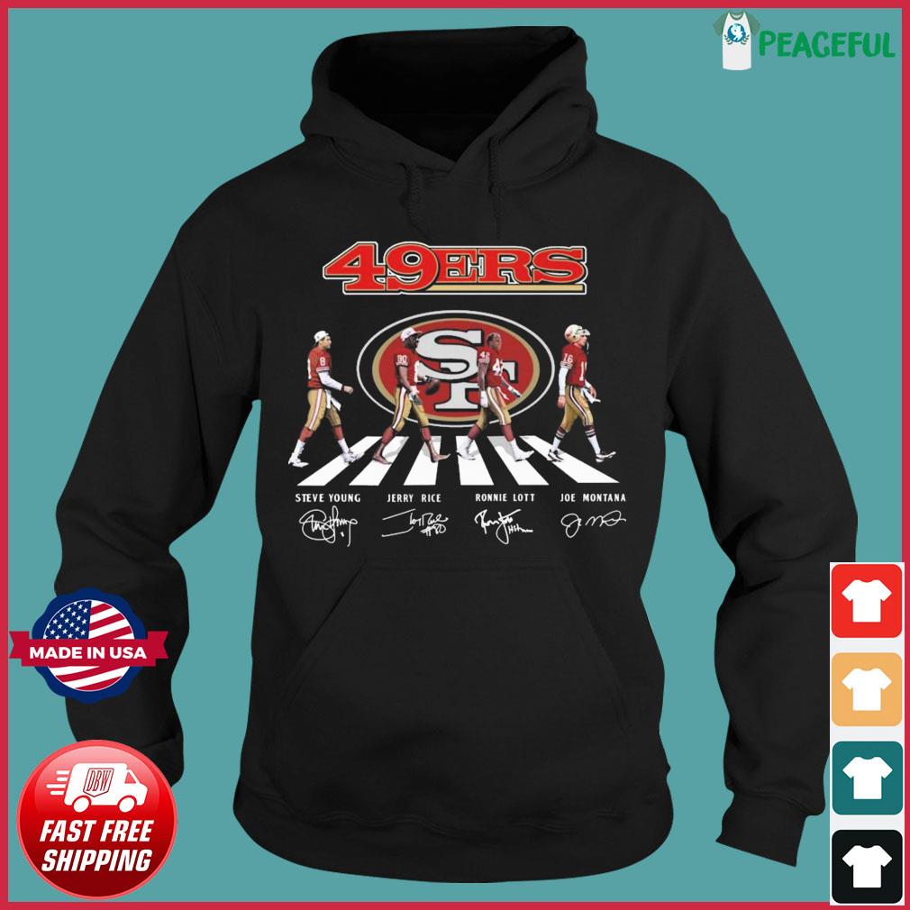 49ers Steve Young Jerry Rice Ronnie Lott Joe Montana Abbey Road Signatures  shirt, hoodie, sweater, long sleeve and tank top