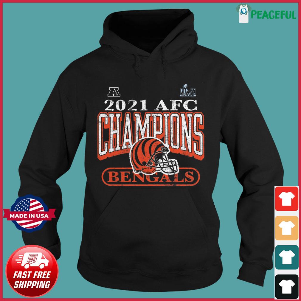 Cincinnati Bengals 2021 AFC Champions Iconic T-Shirt - Black