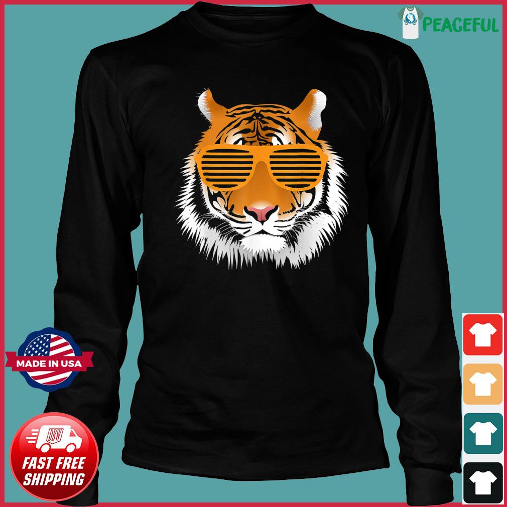 Cool tiger striped animal theme party shirt, hoodie, sweater, long