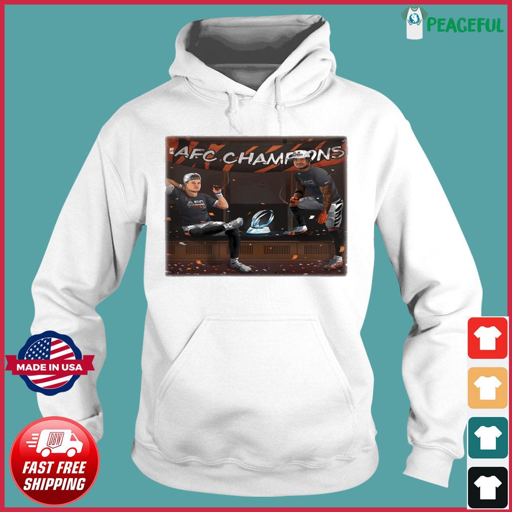 Joe Burrow And Ja'Marr Chase Bengals AFC Championship Shirt, hoodie,  sweater, long sleeve and tank top