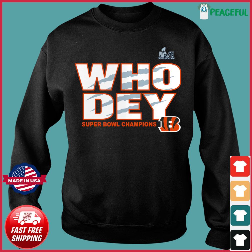 Who Dey Super Bowl Champions Bengals Football Shirt, hoodie, sweater, long  sleeve and tank top