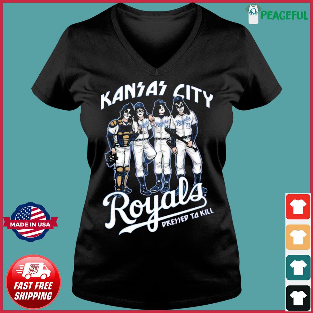 MLB Kansas City Royals KISS Dressed to Kill Blue T-Shirt Tee