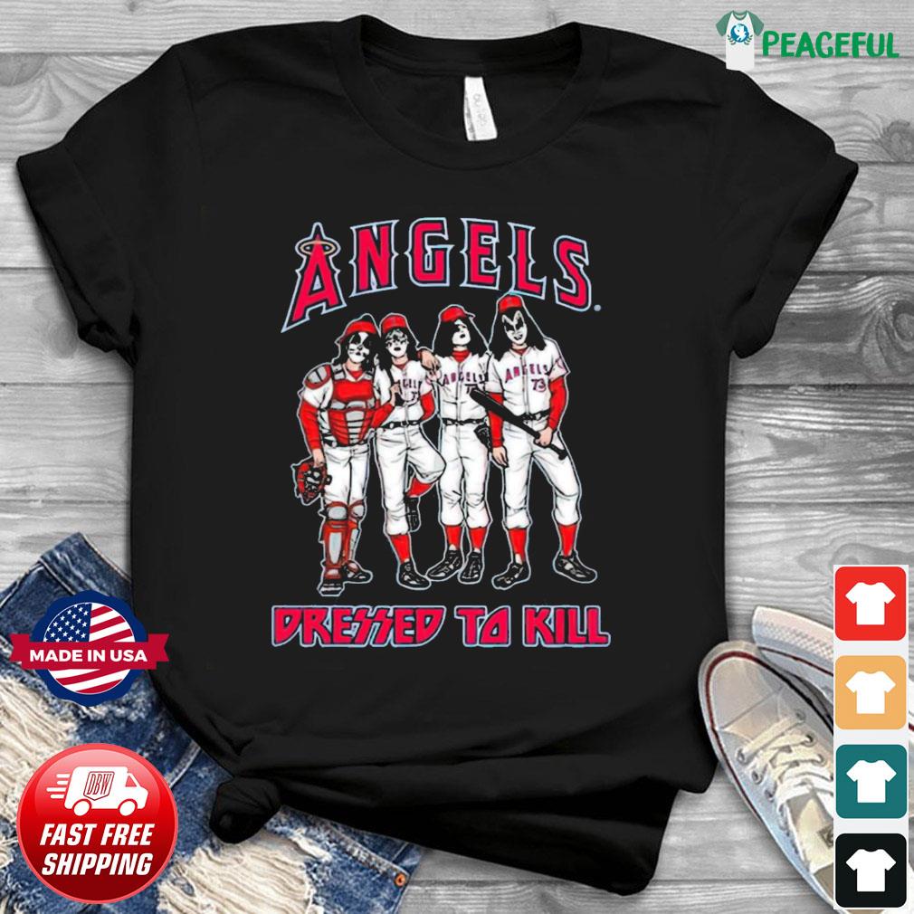 Los Angeles Angels X Kiss Band Dressed To Kill Shirt, hoodie