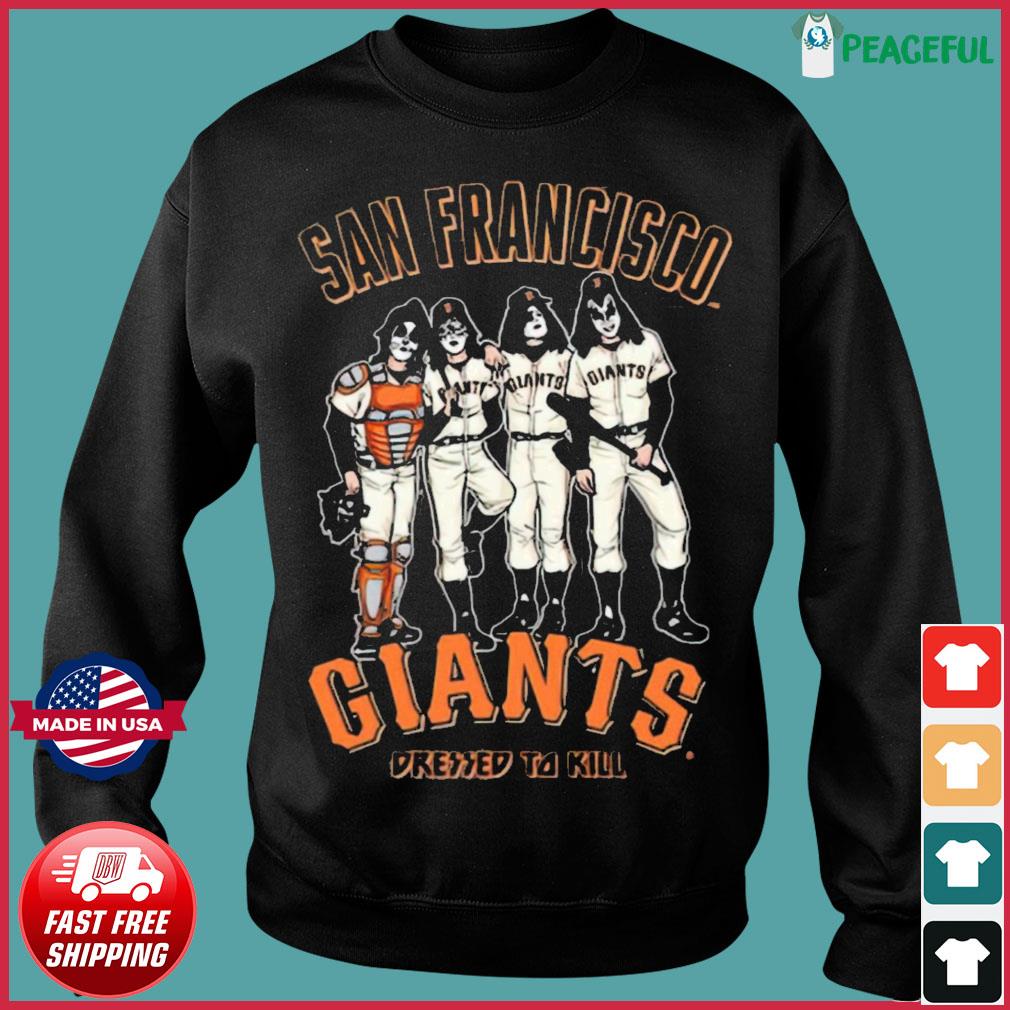 Kiss Band San Francisco Giants Dressed To Kill Shirt - High