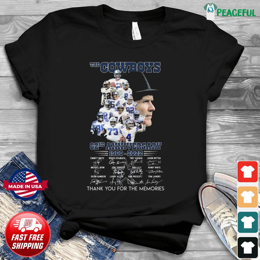 Dallas Cowboys 62 anniversary 1960-2022 Black t-shirt |