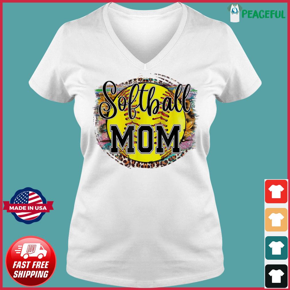 Senior Leopard Baseball Mom Unisex Blend Tee