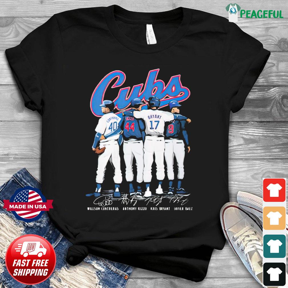 Cubs Willson Contreras Anthony Rizzo Kris Bryant And Javier Baez