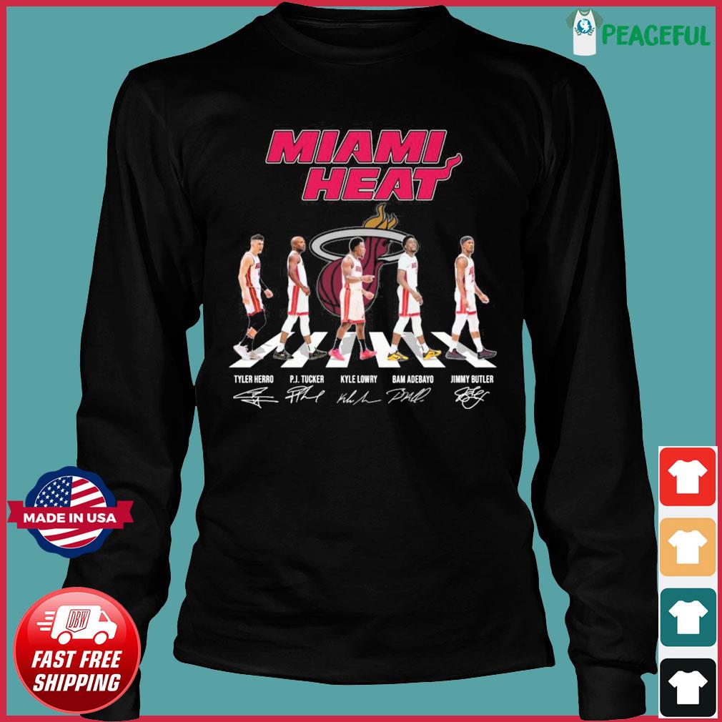 The Miami Abbey Road T Shirt, Signature Of Member NBA Basketball