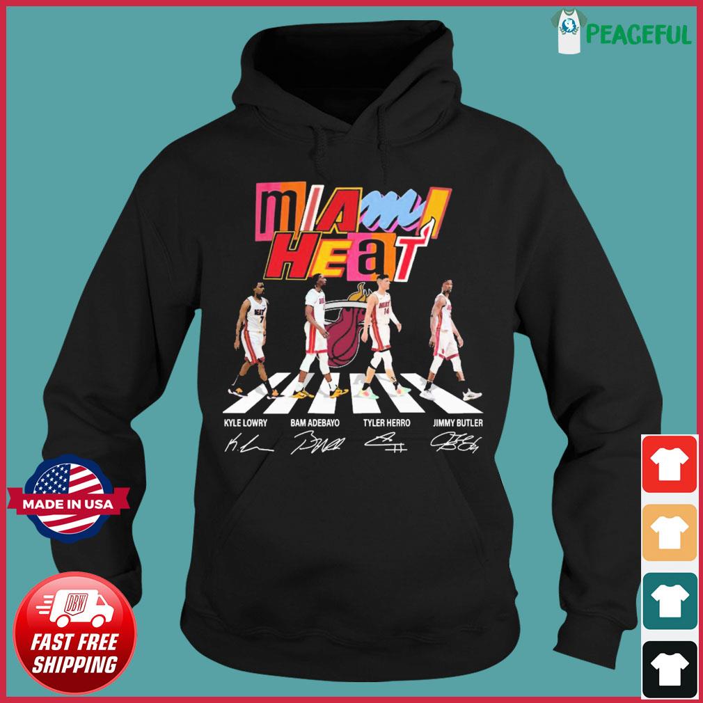 Miami Heat Kyle Lowry Bam Ado Tyler Herro And Jimmy Butler Abbey Road  Signatures T-Shirt, hoodie, sweater, long sleeve and tank top