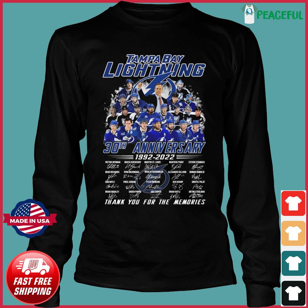 The Tampa Bay Lighting 30th Anniversary 1992-2022 t-shirt