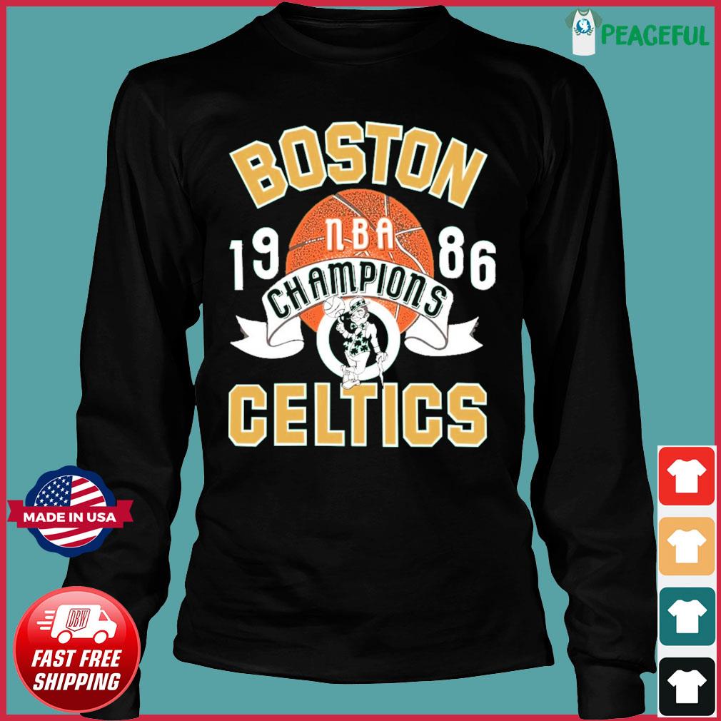 Logo Boston And Logo NBA HWC Celtics The 1986 NBA Finals 1986 Champions  Shirt, hoodie, longsleeve, sweatshirt, v-neck tee