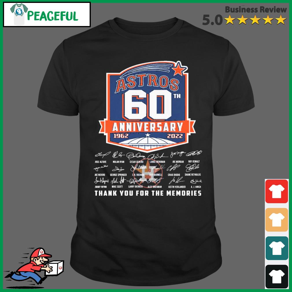 Houston Astros 60th Anniversary 1962-2022 signature shirt, hoodie