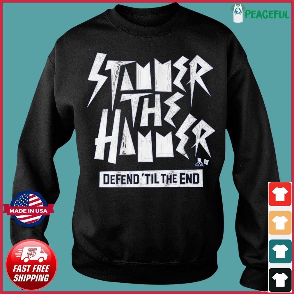 Steven Stamkos Stammer The Hammer Text Defend 'Til The End Shirt