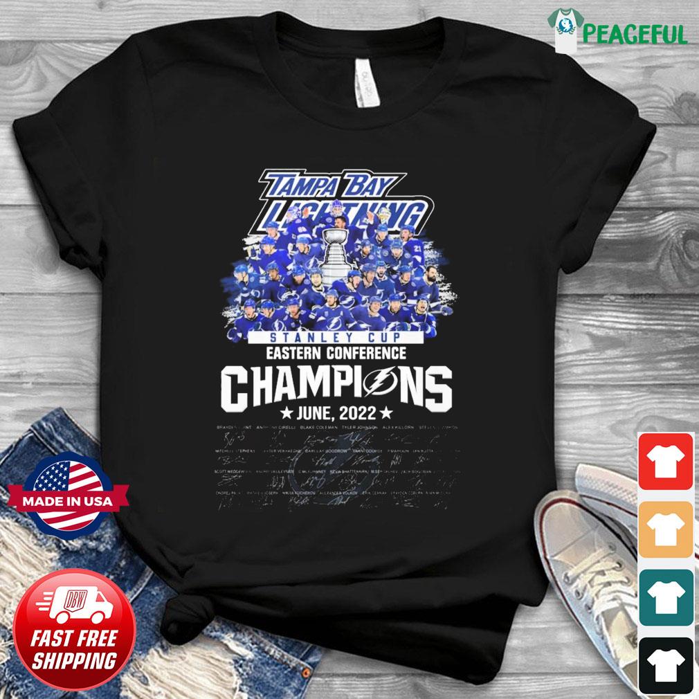 Tampa Bay Lightning Team Stanley Cup Eastern Conference Champions June 2022  Signatures Shirt, hoodie, sweater, long sleeve and tank top