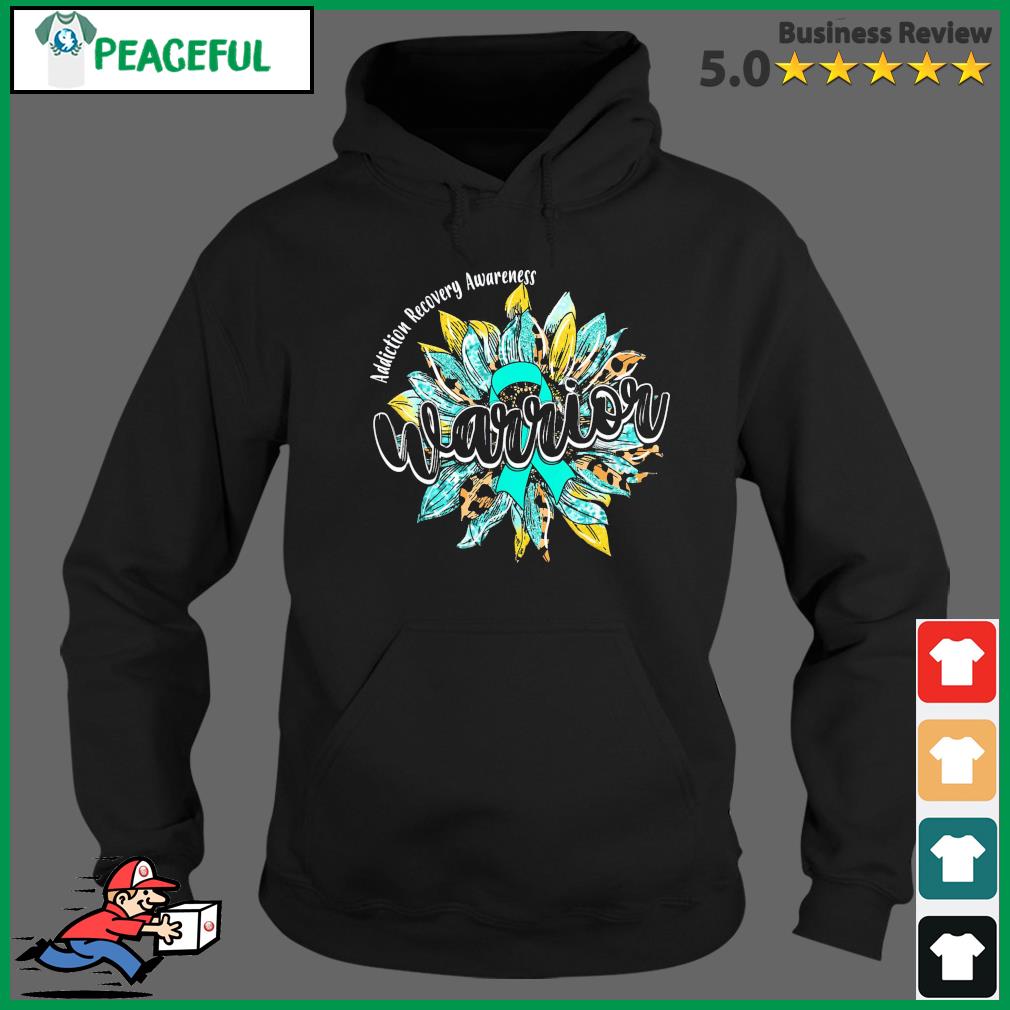 Leopard Sunflower Warrior Addiction Recovery Awareness Shirt Hoodie