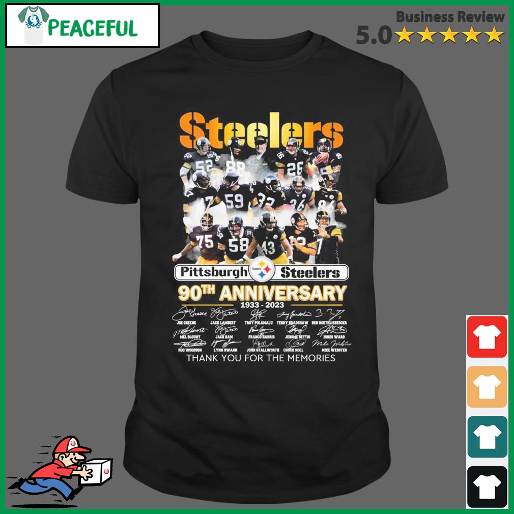 The Steelers Team 90th Anniversary 1933-2023 Signatures Thank You