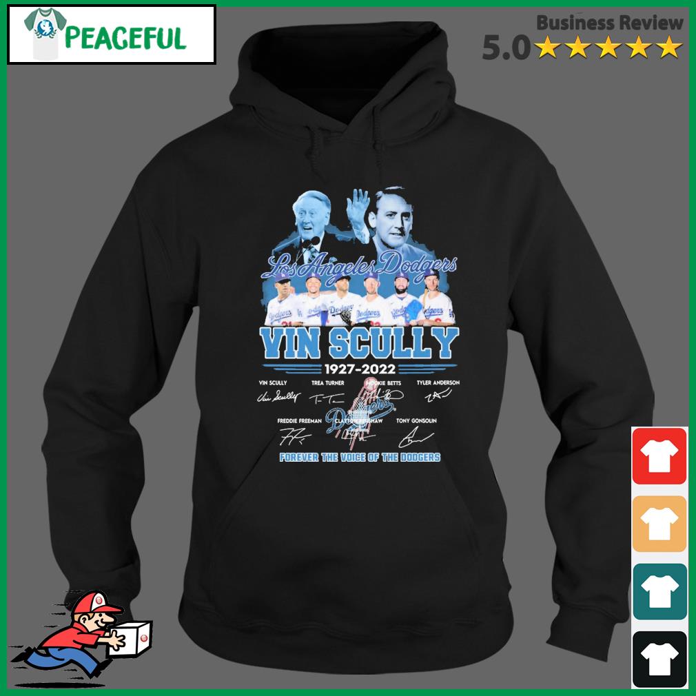 LA Dodgers Vin Scully Forever The Voice Of Dodgers 1927-2022 Signatures T- Shirt, hoodie, sweater, long sleeve and tank top