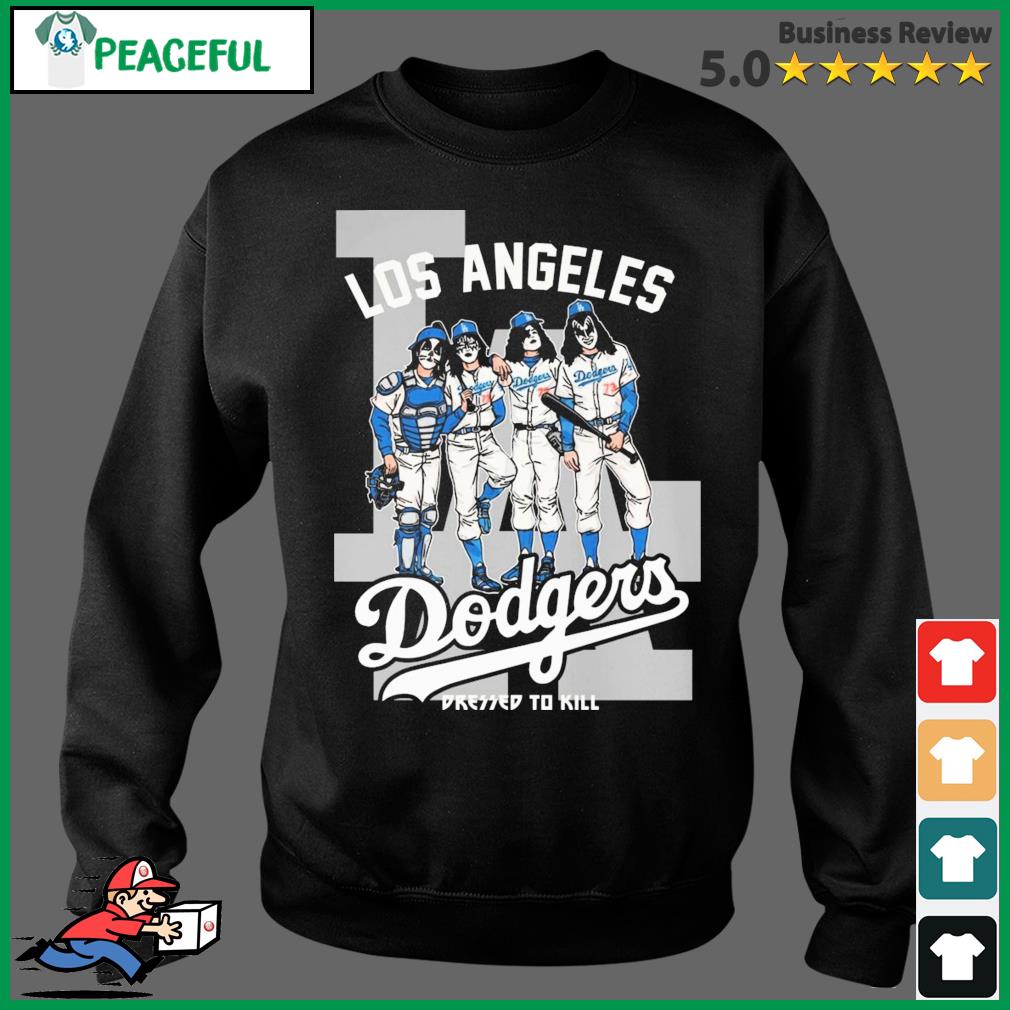 Kiss Los Angeles Dodgers Dressed To Kill Shirt, Sweater, Long