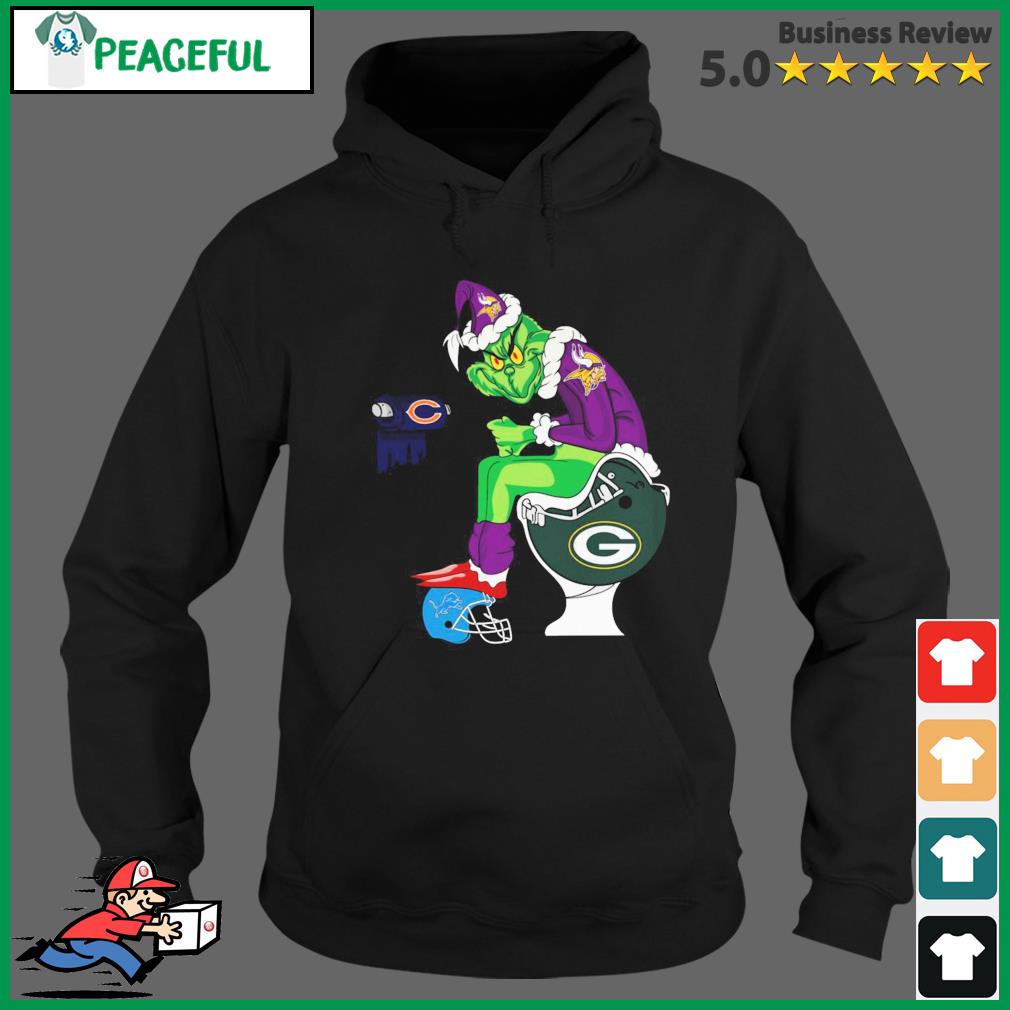 Green Bay Packers Grinch Santa Toilet Buffalo Bills Minnesota Vikings  Christmas shirt, hoodie, sweater, long sleeve and tank top