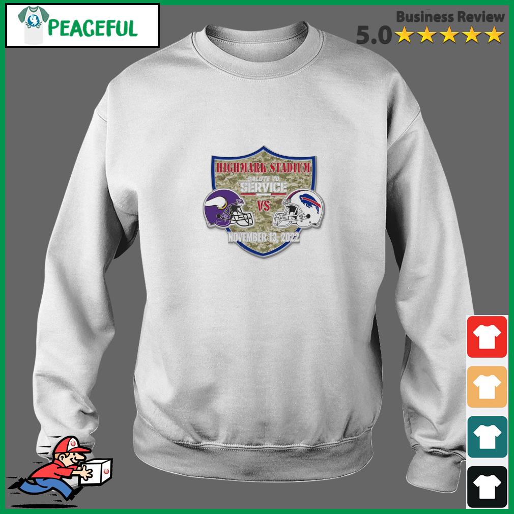 Official Minnesota Vikings vs Buffalo Bills 2022 Highmark Stadium Salute to  Service shirt, hoodie, sweater, long sleeve and tank top