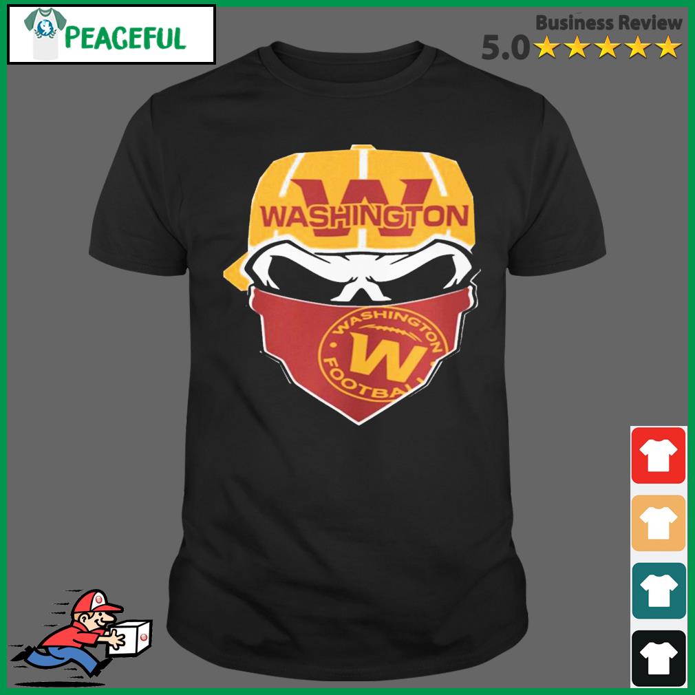 Skull Wears Washington Commanders And Washington Football Lovers Unisex T- Shirt - Teeruto