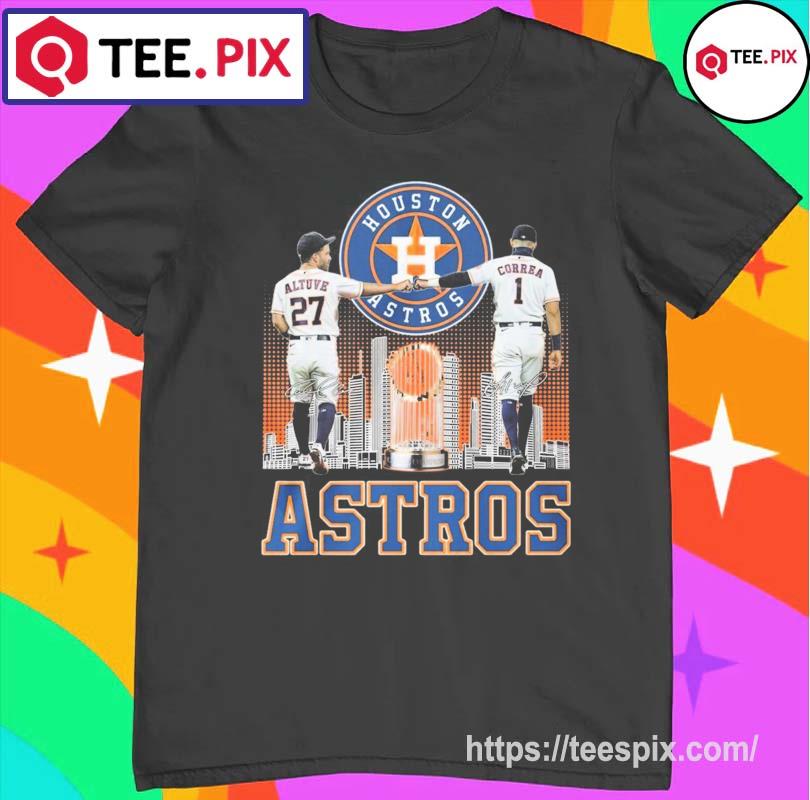 Jose Altuve And Carlos Correa Houston Astros Signatures Shirt