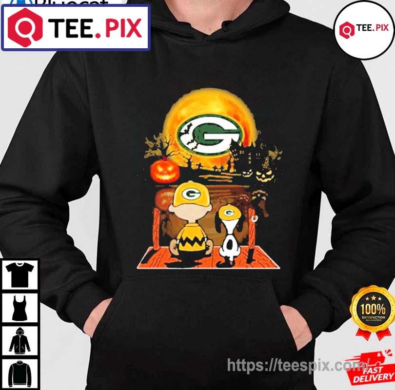 Snoopy Charlie Brown Pumpkin Green Bay Packers Halloween Moon